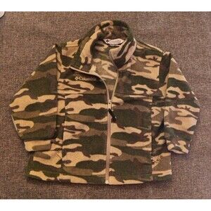 Jacket Size 5 Boys Columbia hoodie Zip up camouflage print fleece